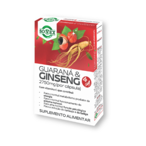 Guaraná e Ginseng 2000mg 30 cápsulas - Sovex