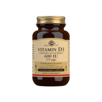 SOLGAR VIT.D3 600IU (15MCG) 60 VEGCÁPS