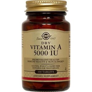 SOLGAR VIT.A DRY 1502UG 5000IU 100 TABS