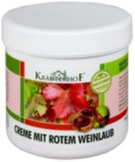 Creme Mit Roten Weinlaub(