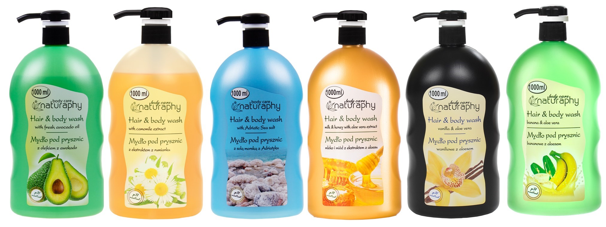 Hair & Body Wash Banana & Aloe Vera 1000 Ml