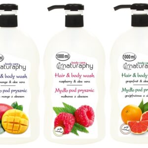 Hair & Body Wash Raspberry & Aloe Vera 1000 Ml