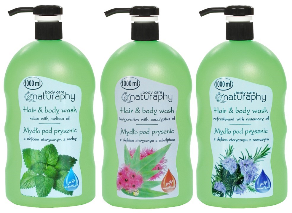 Herbal Hair & Body Wash With Rosemary Oil 1000 Ml