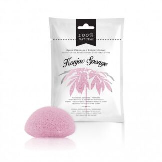 Esponja de rosto esfoliante de fibra de konjac rosa
