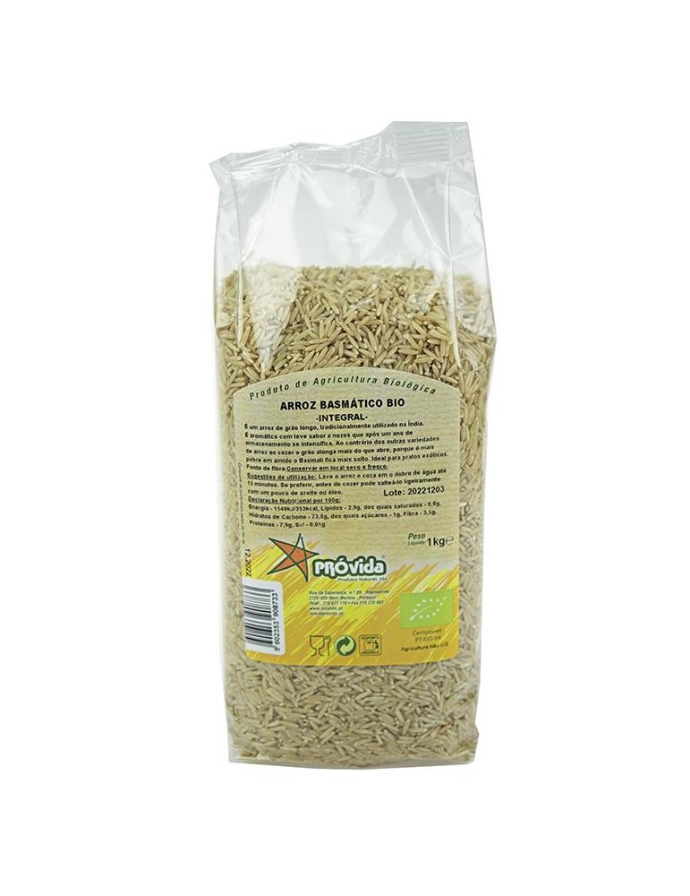 Arroz Basmati Integral BIO 1Kg