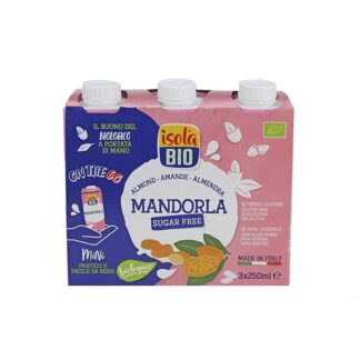 Bebida Amêndoa S/Acúcar e S/Glúten ISOLA BIO 3*250ml