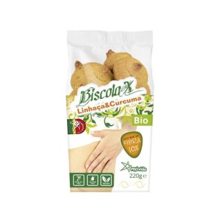 Biscoitos de Linhaça e Curcuma (Biscolax) BIO 220g