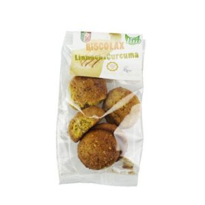 Biscoitos de Linhaça e Curcuma (Biscolax) BIO 70g