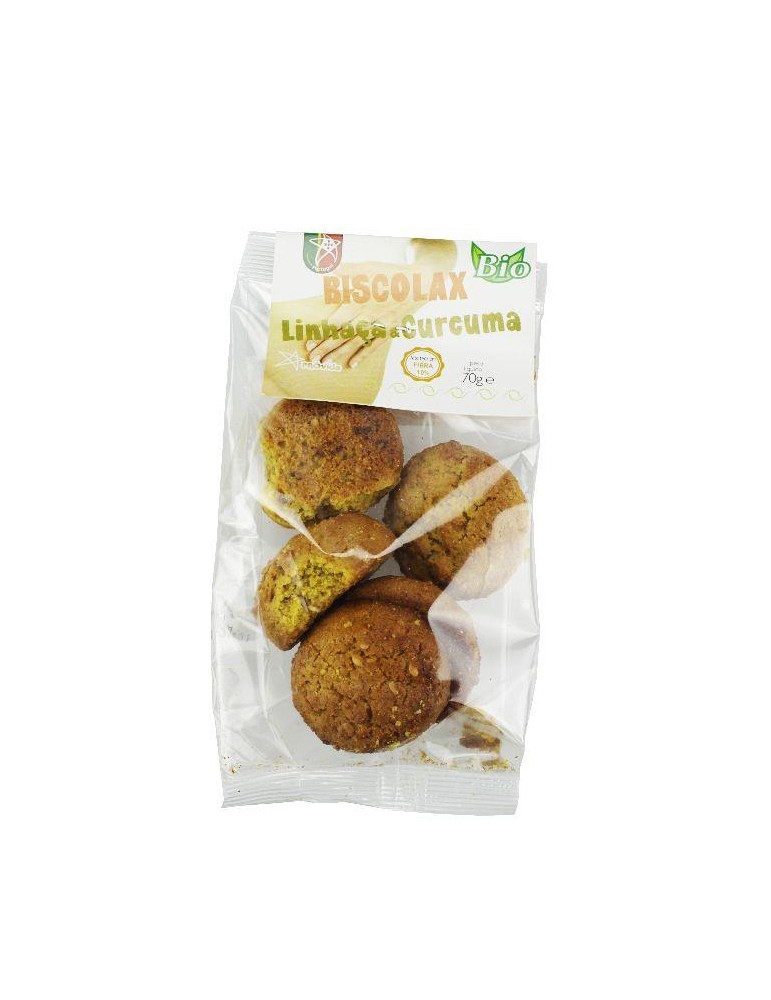 Biscoitos de Linhaça e Curcuma (Biscolax) BIO 70g