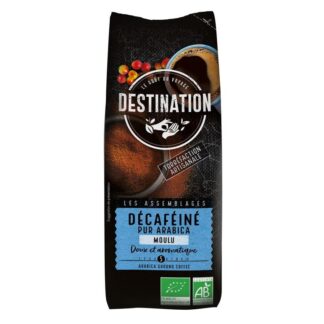 Café Descafeinado- Puro Arábica moído BIO DESTINATION 250g