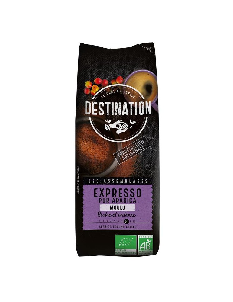Café Expresso- Puro Arábica moído BIO DESTINATION 250g