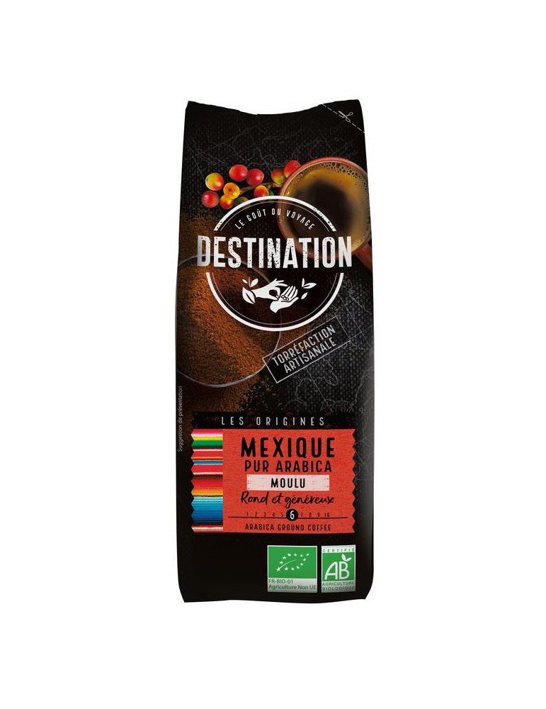 Café México- Puro Arábica moído BIO DESTINATION 250g