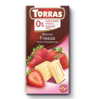 Chocolate Branco c/Morango S/açúcar adicio.Torras 75g