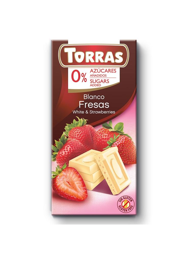 Chocolate Branco c/Morango S/açúcar adicio.Torras 75g