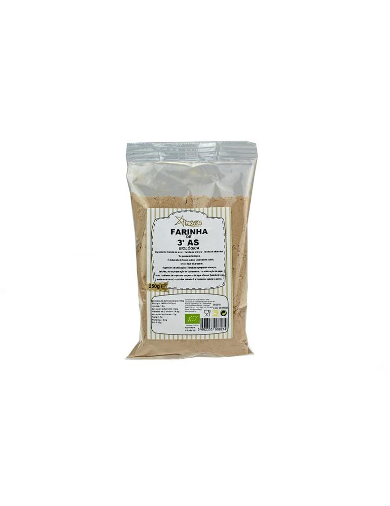 Farinha 3 A´s (Araruta/Alfarr/Arroz) BIO 250g