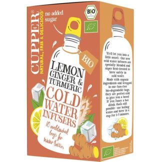 Infusão Fria Limão Gengibre Curcuma BIO CUPPER 10saq*27g