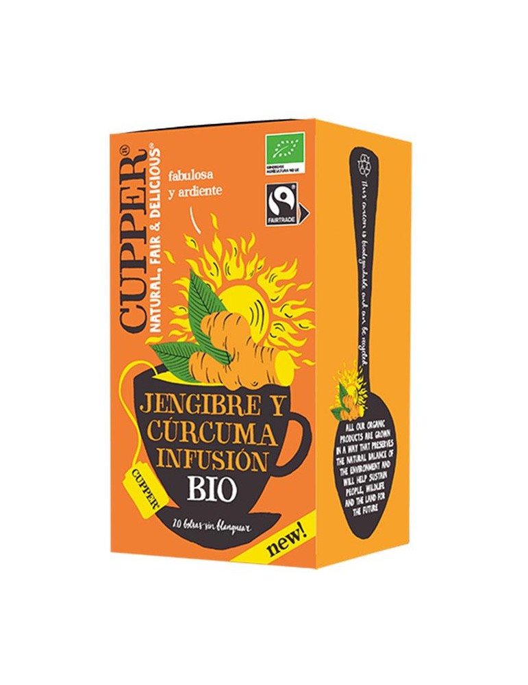 Infusão Gengibre e Curcuma BIO CUPPER 20saq*36g