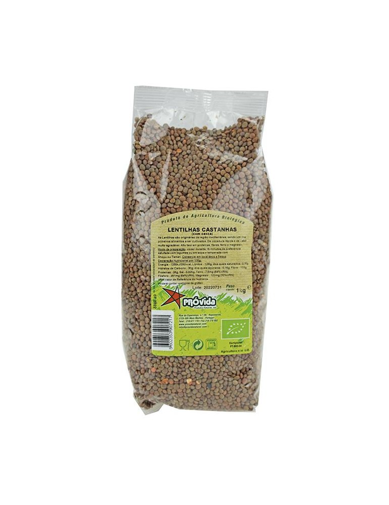Lentilhas Castanhas BIO Próvida 1kg