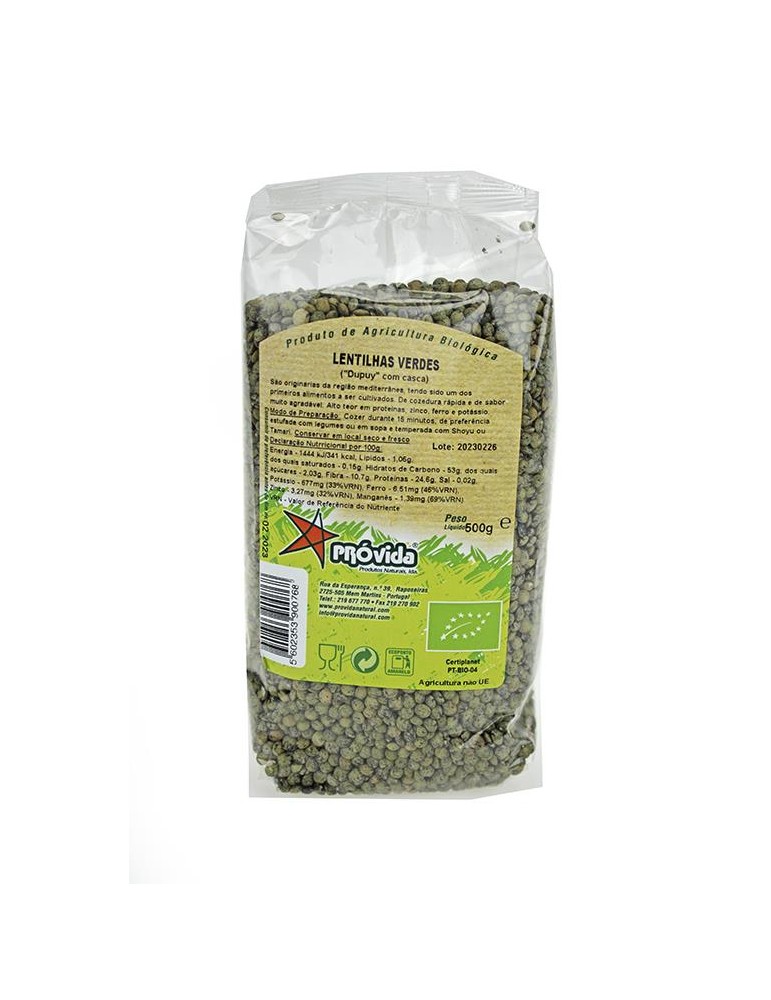 Lentilhas Verdes "Dupuy" BIO 500g