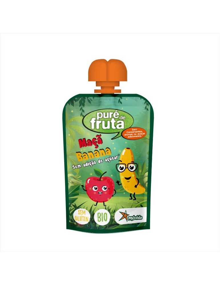 Puré Fruta/Doypack Banana & Maçã BIO 100g