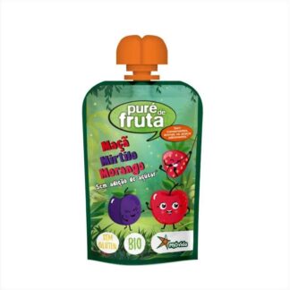 Puré Fruta/Doypack Maçã Mirtilo Morango S/Glúten BIO 100g