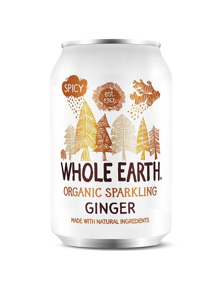 Refrigerante Gengibre s/açúcar BIO WHOLE EARTH 330ml