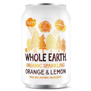 Refrigerante Laranja&Limão s/açúcar BIO WHOLE EARTH 330ml