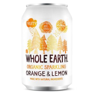 Refrigerante Laranja&Limão s/açúcar BIO WHOLE EARTH 330ml