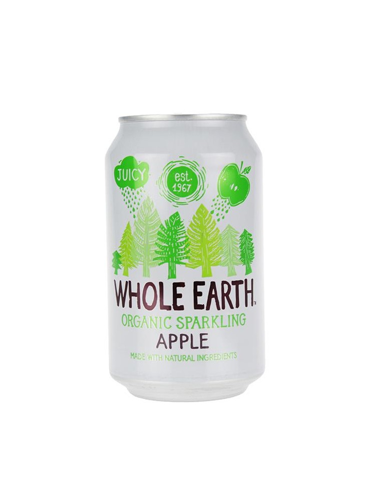 Refrigerante Maçã s/açúcar BIO WHOLE EARTH 330ml