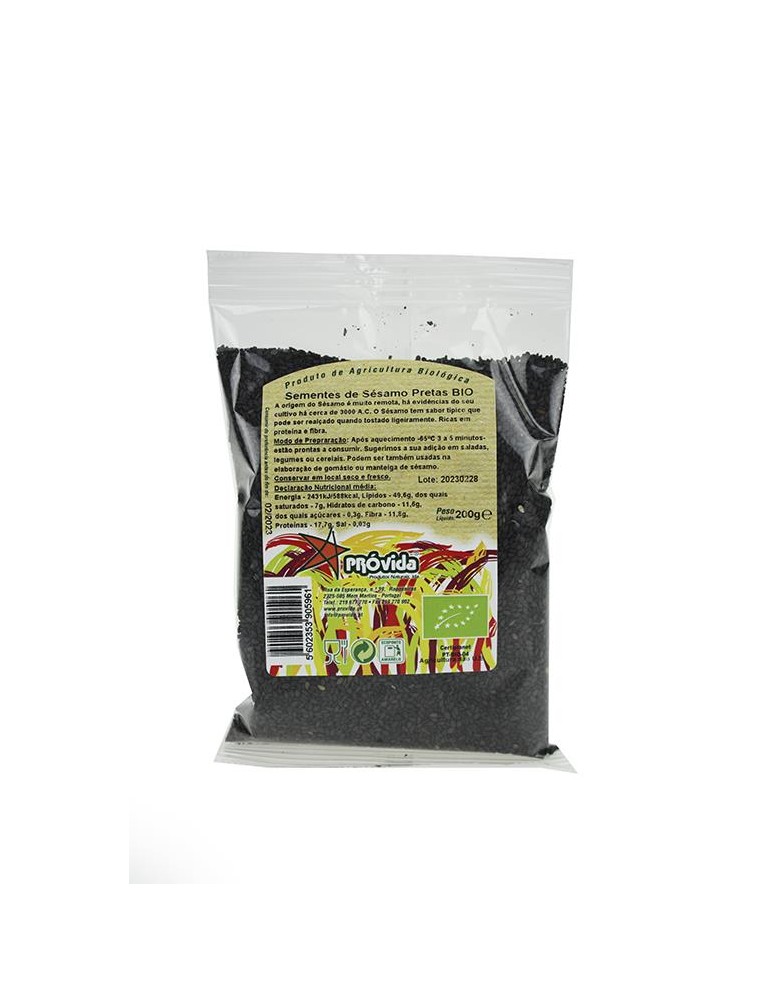 Sementes de Sésamo Pretas BIO 200g