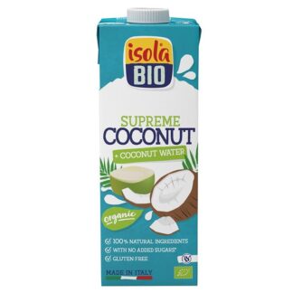 Supreme Coco, Leite Coco + Água de Coco Isola BIO 1L