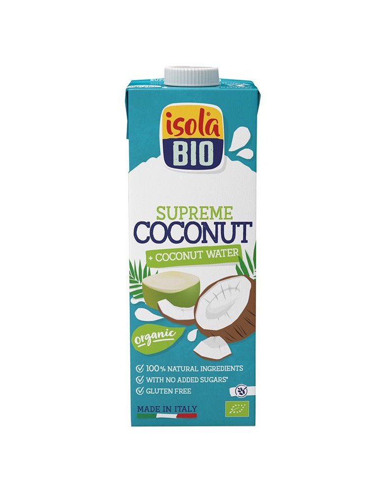 Supreme Coco, Leite Coco + Água de Coco Isola BIO 1L