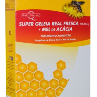 Super Geleia Real Fresca 5000MG + Mel de Acácia 20amp