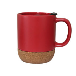 CANECA “Red Mug” c/ base de cortiça – Vermelha