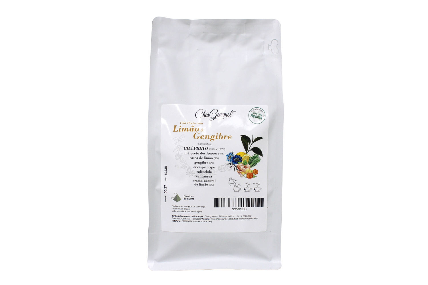 Chá Preto “LIMÃO e GENGIBRE” (pirâmide) — 15 Piramides - Image 2