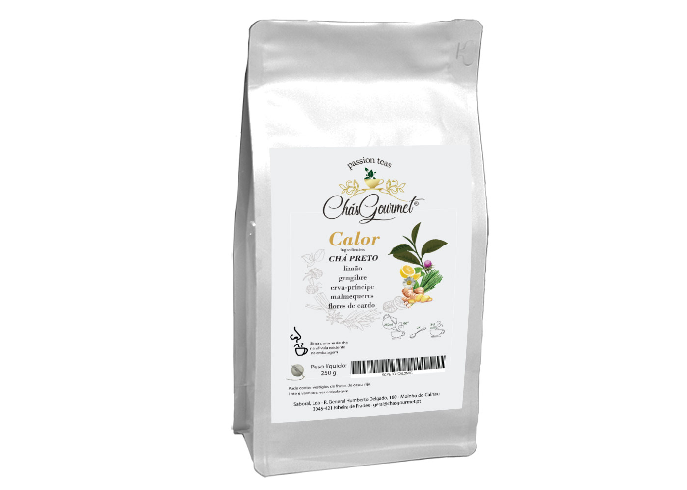 Chá Preto “LIMÃO e GENGIBRE” (solto) — 250 g - Image 2