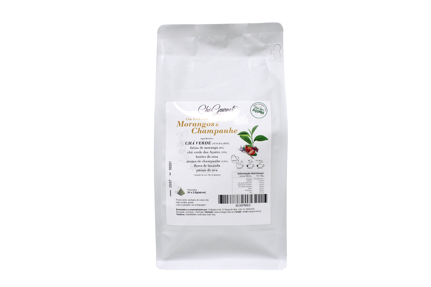 CHÁ VERDE c/ MORANGOS & CHAMPANHE (pirâmide) — 15 Piramides - Image 2