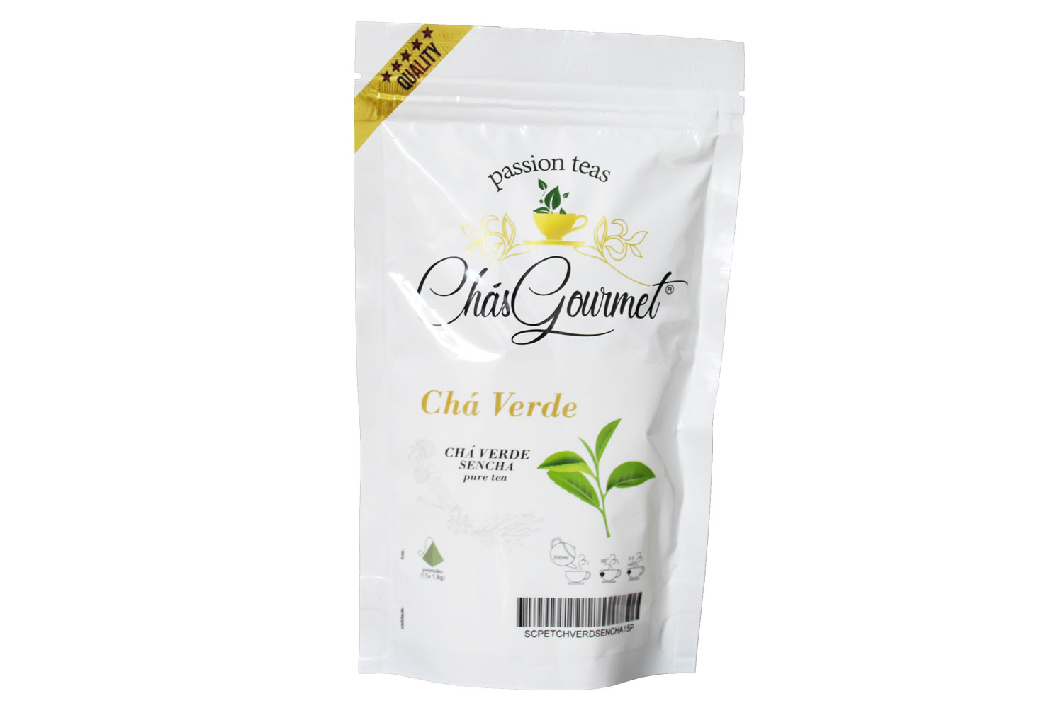 CHÁ VERDE SENCHA (pirâmide) — 15 Piramides