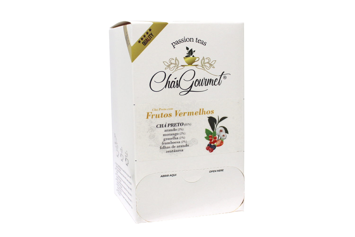 DISPENSADOR 20 SAQUETAS “Chá Preto c/ Frutos Vermelhos” – Black Blend — Único