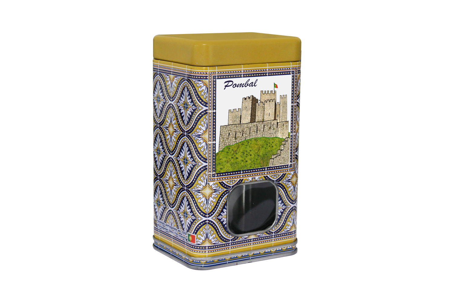 Latas Retangulares Personalizáveis — Tampa Amarela · Cha Preto Com Limao Gengibre - Image 2