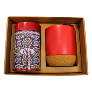 PACK LATA “CHÁ” + CANECA — "Bola Inox 50Mm"