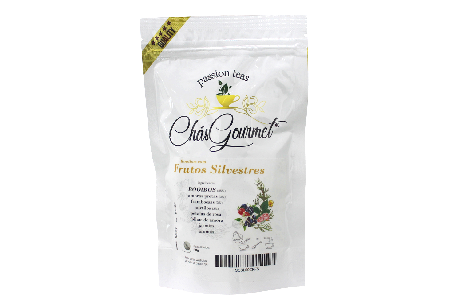 ROOIBOS c/ FRUTOS SILVESTRES (solto) — 250 g