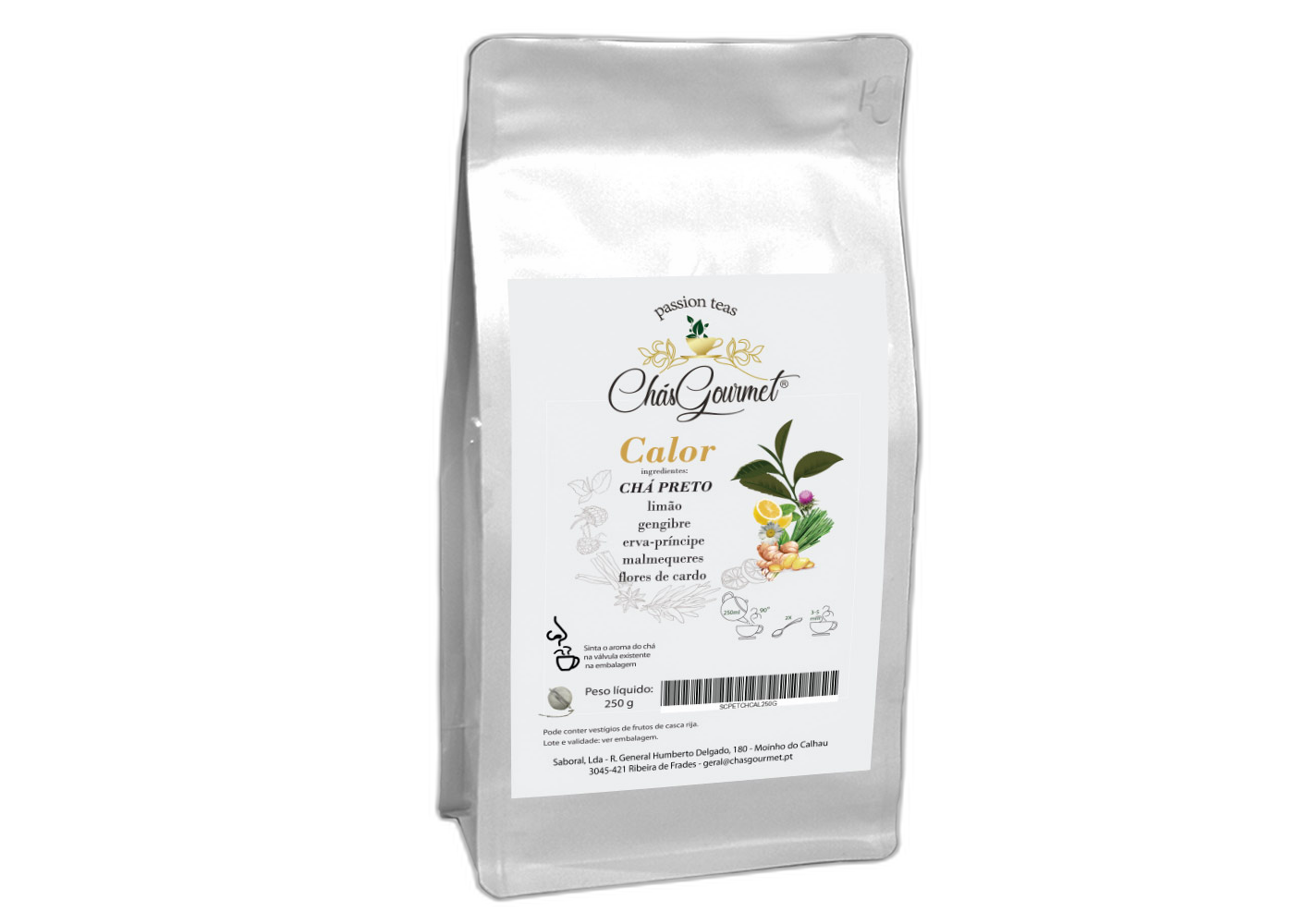 Chá Preto “LIMÃO e GENGIBRE” (solto) — 250 g - Image 2